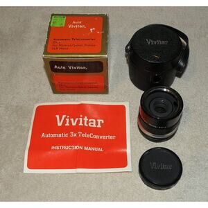 Vivitar Auto TeleConverter 3X-1 For Mamiya/Sekor Pentax SLR Mount Includes Box